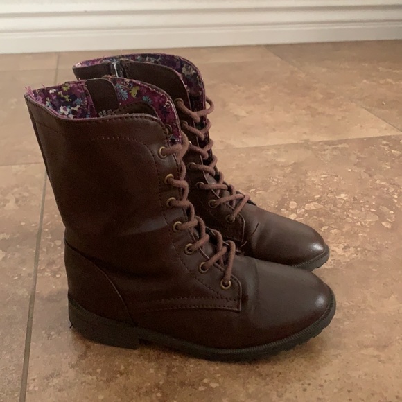 Target Other - Brown Lace Up Combat Boots